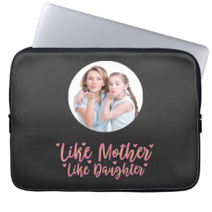 Precis som Mor som dotter, Personlig Mamma Gift Laptop Fodral