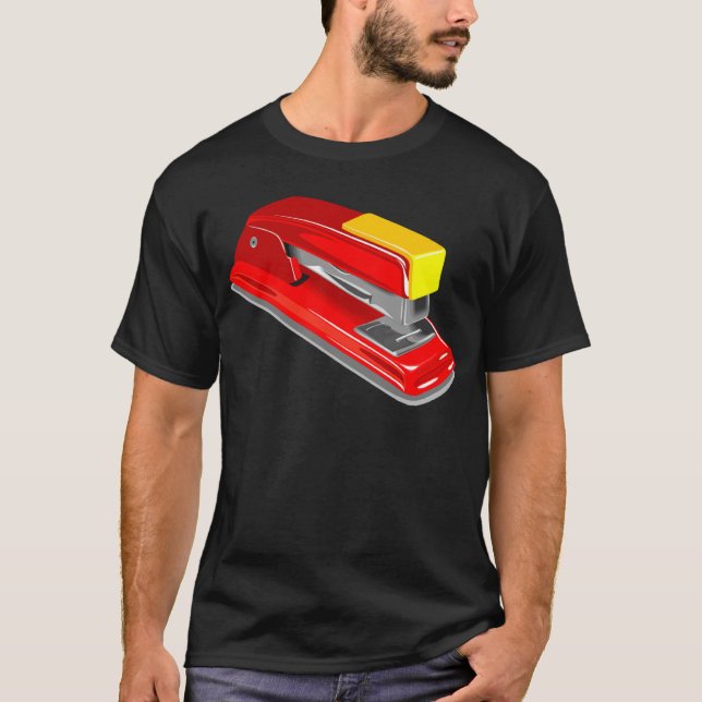 Precis som Staplers Stapler Teacher School Office T Shirt (Framsida)