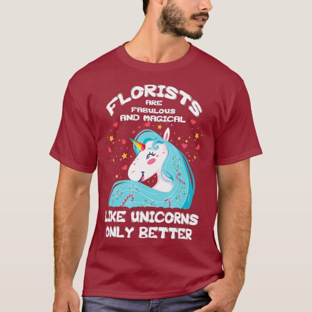 Precis som Unicorns - Florist T Shirt (Framsida)