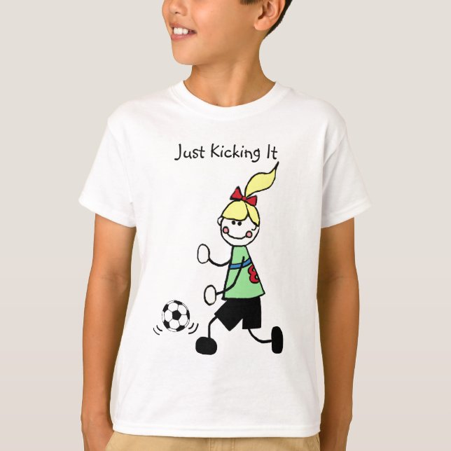 Precis sparka det fotboll tee shirt (Framsida)