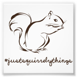 Precis Squirrely sakekorre Fototryck