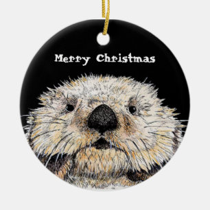 Precis till gulligt! God jul Julgransprydnad Keramik