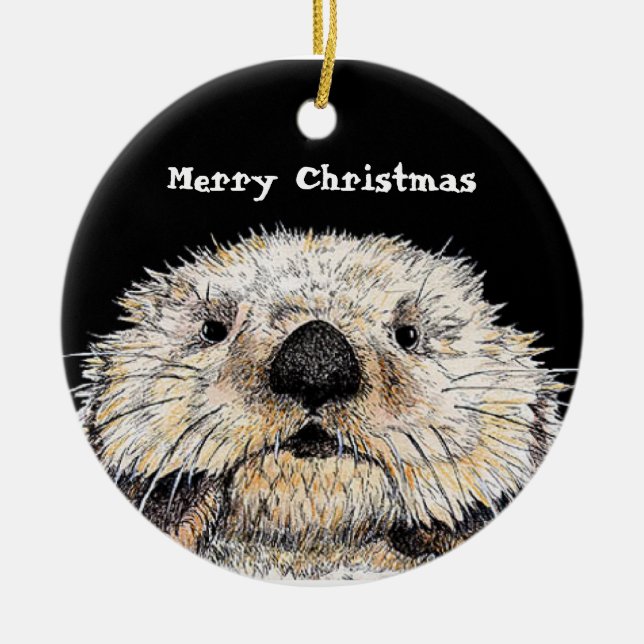 Precis till gulligt! God jul Julgransprydnad Keramik (Framsidan)