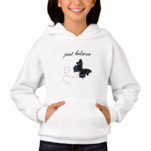 Precis tro Hoodie med fjärilen för flickor