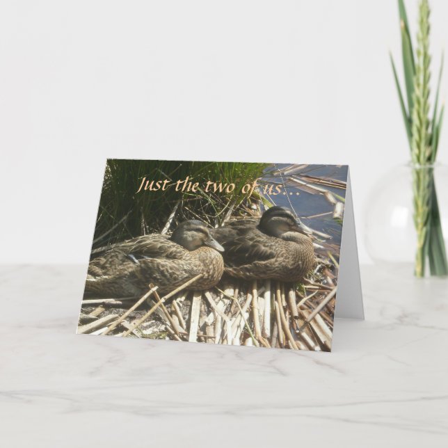 Precis tvåna av oss… helgkort (Framsida)