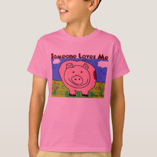Precis ungar på hjärta - grisen (1c) - någon t shirt