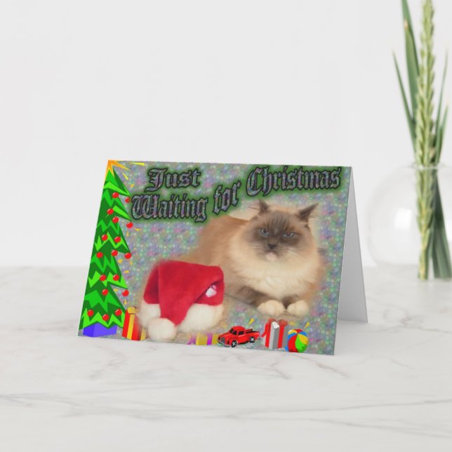 Precis väntande jul! helgkort (Framsida)