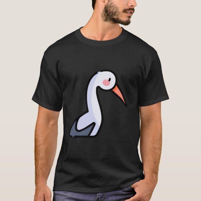 Precis Verkligen som Storks Stork Fläkt Vatten Wad T Shirt (Framsida)