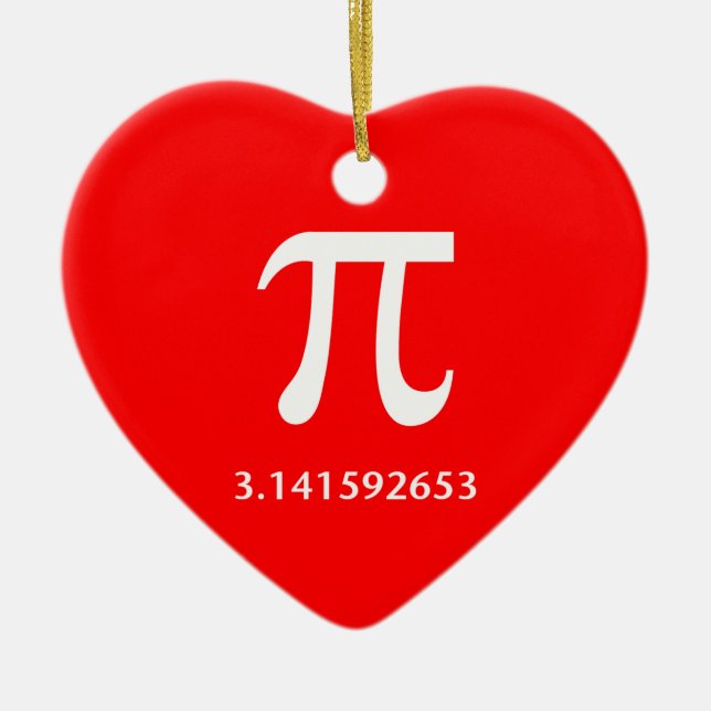 Precis vit Pi ingenting mer 3,14 Julgransprydnad Keramik (Framsidan)