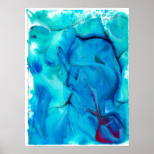'Precision' Abstrakt Vattenfärg Poster