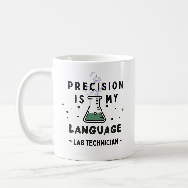 Precision är mitt språk – Driven av detaljer Kaffemugg (Vänster)