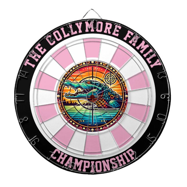 Precision-mål på Crokodile Sjö Darttavla (Framsidan)