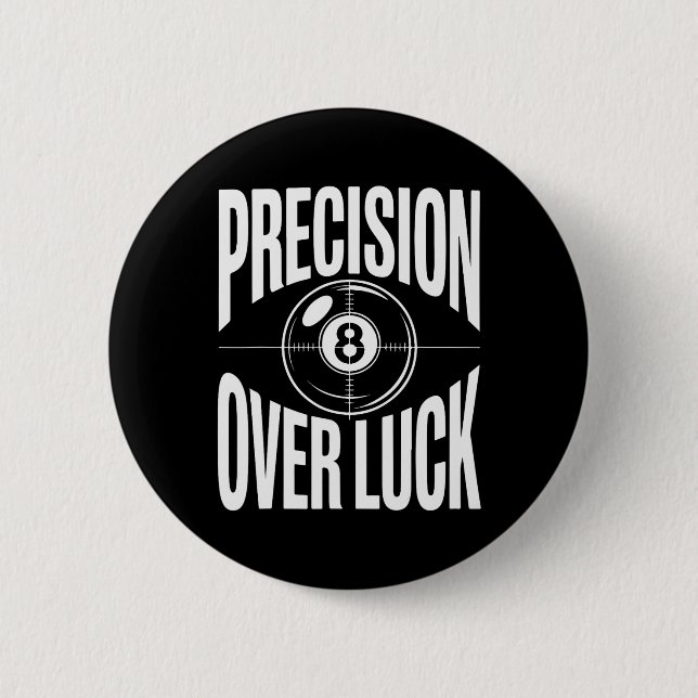 Precision över Tur 8 Boll-miljardsteg Retro Knapp (Framsida)