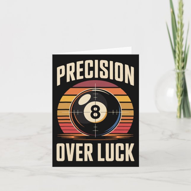 Precision över Tur 8 Boll-miljardsteg Retro Kort (Framsida)