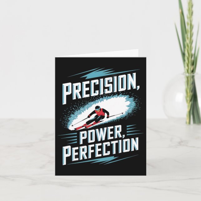 Precision Power Perfektion Alpin skidsport  Kort (Framsida)