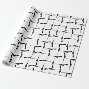 Precision-uppföljning: Jakt på Motif Black and Whi Presentpapper