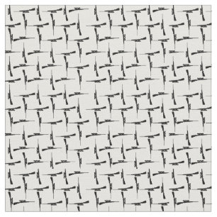 Precision-uppföljning: Jakt på Motif Black and Whi Tyg