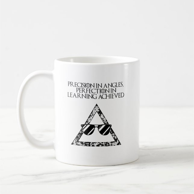 Precision Vinklar Perfektion Lärande Matematik Kaffemugg (Vänster)
