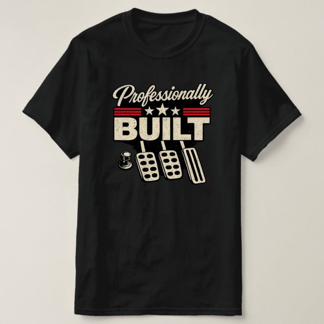 Precisionsbyggd Retro Mekaniker Shirtsdesign, Vint T Shirt (Design framsida)