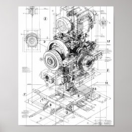 Precisionsteknikens konst: Modulär maskin Poster
