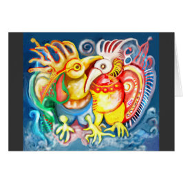 Precolumbian fåglar hälsningskort