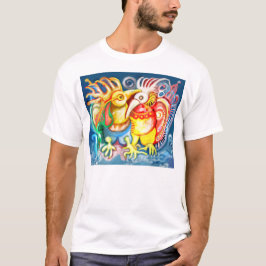 Precolumbian fåglar tee shirt