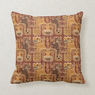 PreColumbian Peruvian Wari Jaguar Tribal Mönster Kudde