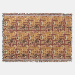 PreColumbian Peruvian Wari Tribal Jaguar Mönster Filt