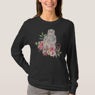 Predator Bird Forest Animal Ro Flowers Uggla 1 T Shirt