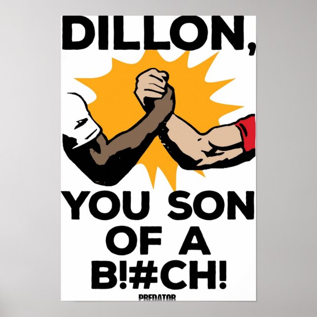 Predator Dillon, din son.. Poster (Framsidan)