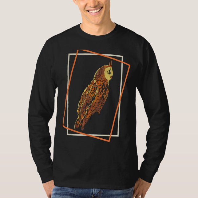 Predator Wise Bird Animal Uggla 1 T Shirt (Framsida)