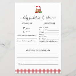 Predictions Advice Game Locally Grown Baby Shower Flygblad