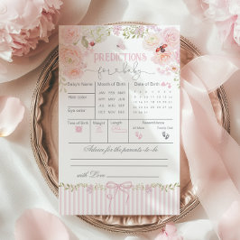 Predictions and Advice Love Bug Baby Shower Card