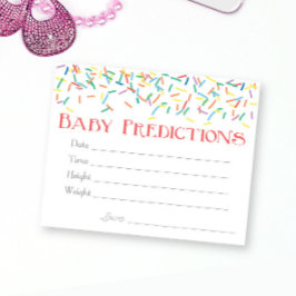 Predictions-spel för Girl Baby Sprinkle Baby Tilläggskort