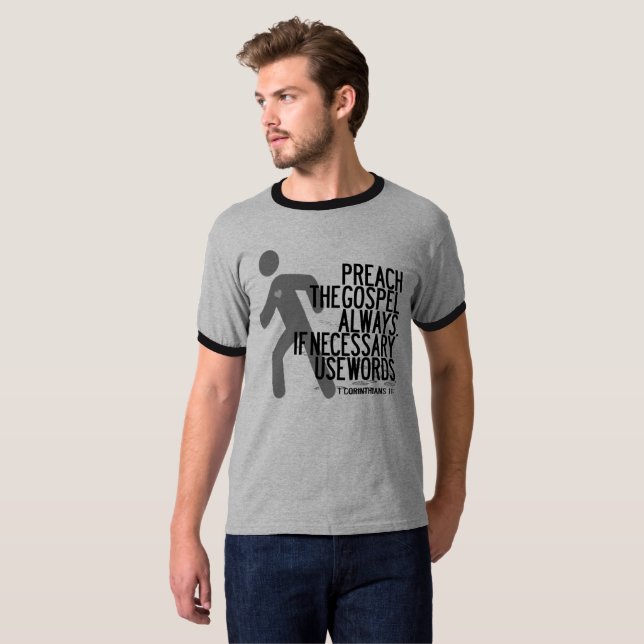 Predika gospelet alltid om den nödvändiga tee shirt (Hel framsida)