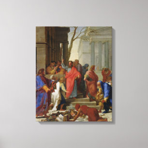 Predikanen av St Paul på Ephesus, 1649 Canvastryck