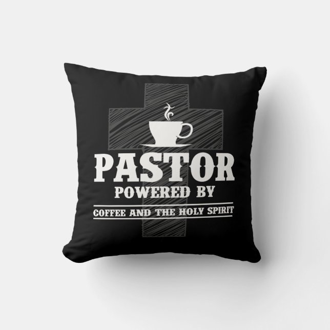 Predikant Kaffeälskare Helig Ande Koffein Pastor Kudde (Framsida)