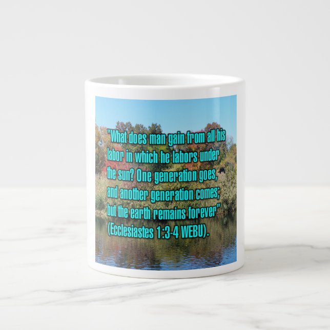 Predikaren 1:3-4 WEBU Mug Jumbo Mugg (Framsidan)