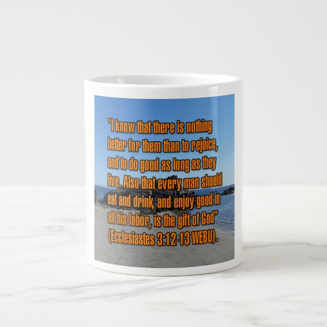 Predikaren 3:12-13 WEBU Mugg Jumbo Mugg (Framsidan)