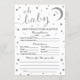 Predikat och rådgivningskort för Star Silver Glitt Inbjudningar