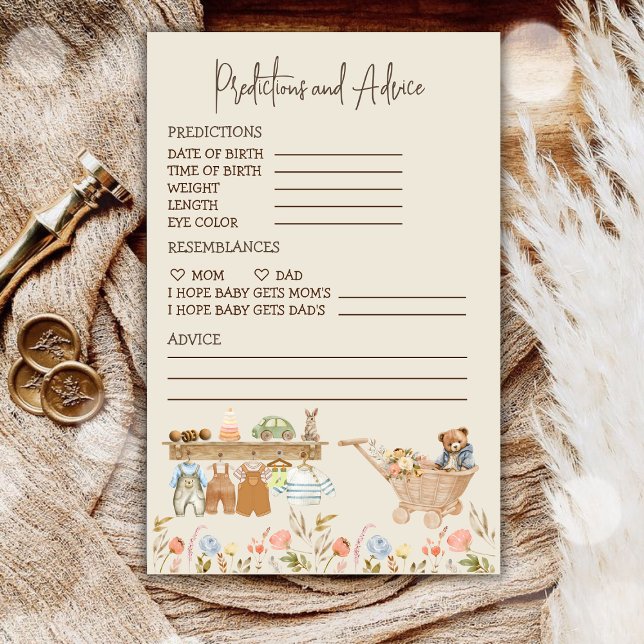 Predikationer och råd Boho Nursery Baby Shower (Predictions and Advice Boho Nursery Baby Shower)