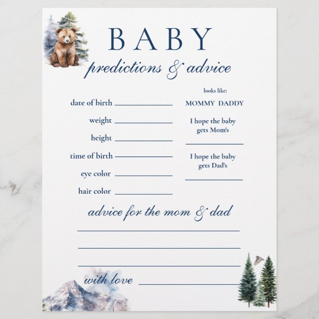 Predikationsråd för bergsområdet Snö Äventyr Reklamblad (Framsidan)