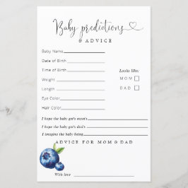 Predikationsråd för blåbär - babyskor