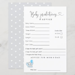 Predikationsråd för Cute Elephant Baby Shower