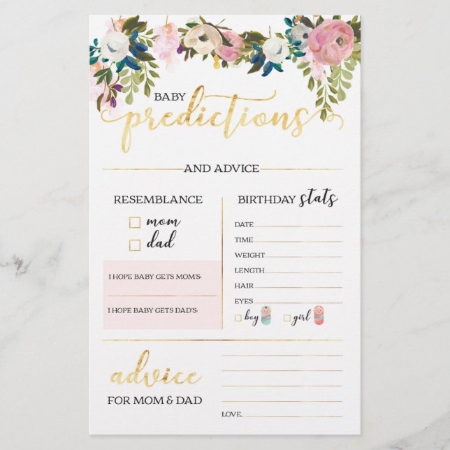 Predikationsspel för babyskor för blommigt (Framsida)