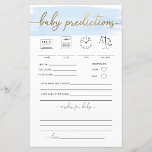 Predikationsspel för blå vattenfärg Baby