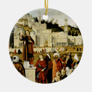 Prediktionen av Saint Stephen i Jerusalem Julgransprydnad Keramik