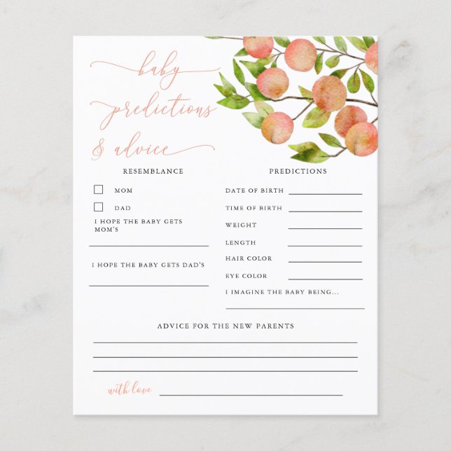 Prediktions- och rådgivningskort för persiko-Baby (Framsida)