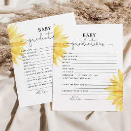 Prediktionskort för solrosbabydusch i baby