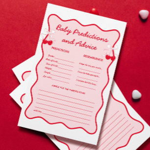 Prediktionsspel för Cherry Baby Shower